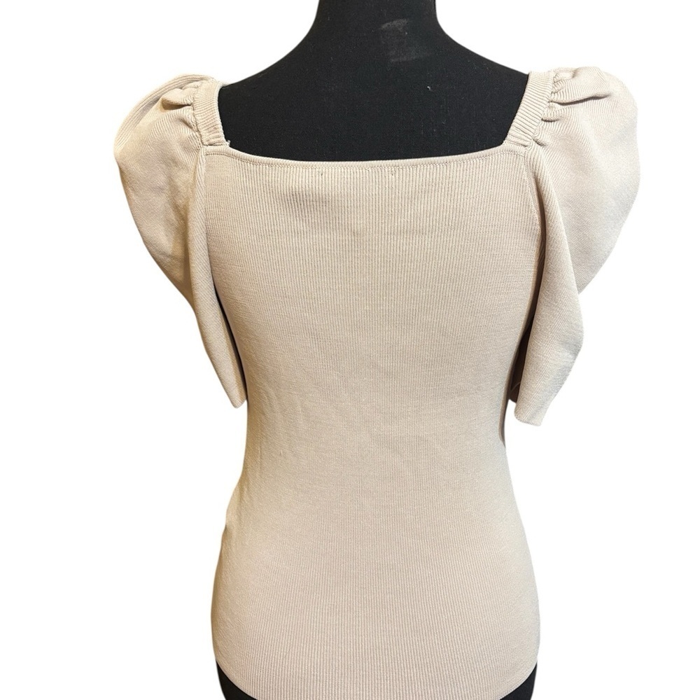 Elegant Cream Puff Sleeve Blouse - Picture 2 of 7